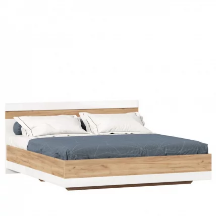 Кровать двуспальная 1800 Фиджи ЛД 659.082.000 Дуб Золотой Белый_0