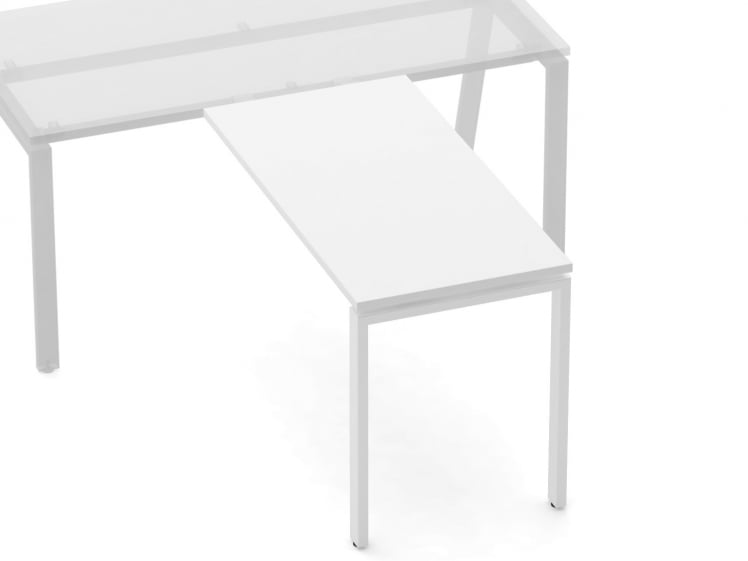 Брифинг-приставка для стола на Л-обр.опорах Deka 73.10.12 Белый_1