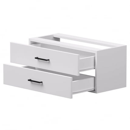 Модуль с ящиками для стеллажа металлического (комплект элементов стеллажа) Everprof EVO 254Н012 Белый Черный_1