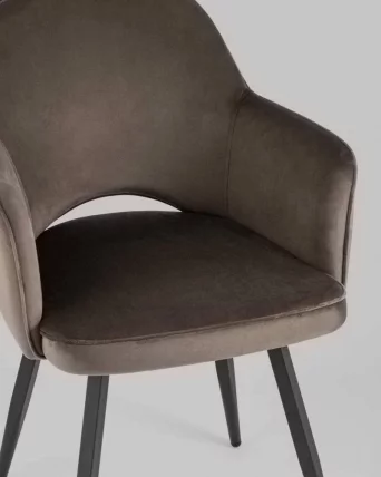Стул Венера вращающийся велюр Коричневый_7