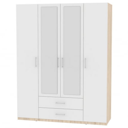 Шкаф распашный R-230х180х45-2-M(ДСС-Белый)_0