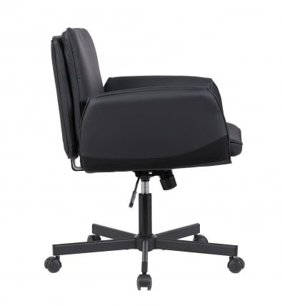 Кресло офисное ТопЧаирс Фолдо (Фолдо) с откидными подлокотниками черное / TopChairs (Foldo)_5