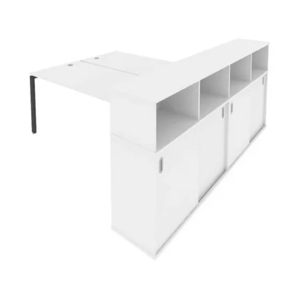 Рабочая станция с опорным шкафом-купе Metal System Б.РС-СШК-4.5 Белый/Антрацит_0