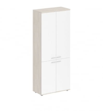 Шкаф высокий четырехдверный Sigma SG.801.OL.WH.WH Дуб светлый Белый_0