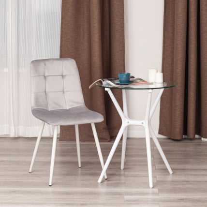 Стул CHILLY (mod. 7094-1) вельвет/металл, 44,5х52,5х86 см, pink (розовый) HLR39 / натуральный_8