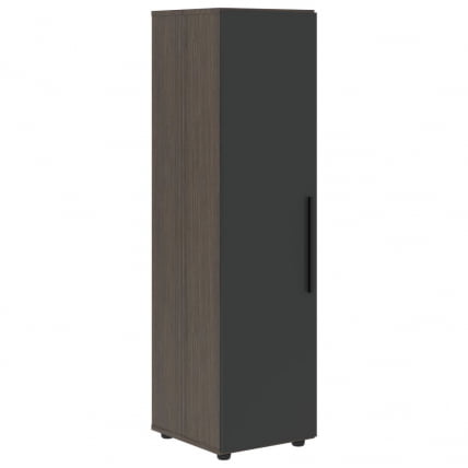 Шкаф-колонка с глухой средней дверью (левый) VELION VMCS 40.1 L Яшма черный Дуб Сильвер_0