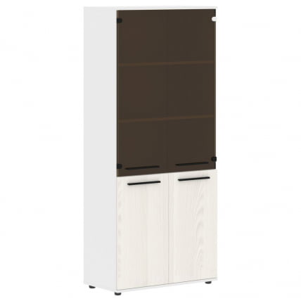 Шкаф комбинированный EDIS EHCS 85.2 Ясень Траун Черный Белый_0