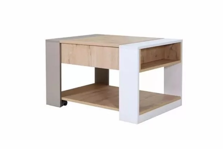Стол-трансформер Хаски 13 Дуб Ирландский Мокко Белый_0