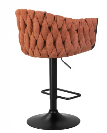 Стул барный DOBRIN LEON Оранжевая ткань LAR 275-27_3