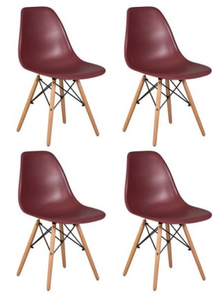 Стул обеденный DOBRIN DSW (ножки светлый бук, цвет сливовый (R-13)) 4 шт_0