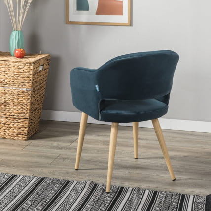 Кресло Oscar Diag blue/нат.дуб_3