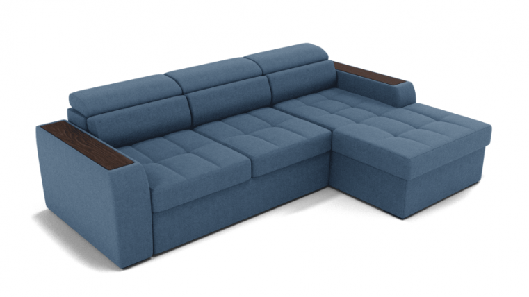 Диван Манчестер (ЗР) Цвет фасада: Голубой; Тип: Левый/правый; Материал фасада: Металл/Велюр_0