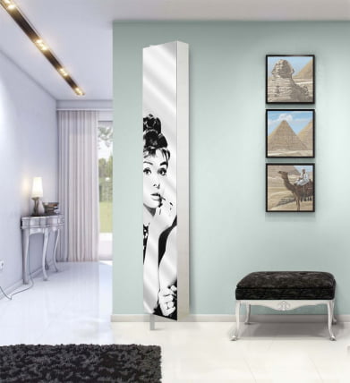 Поворотный зеркальный шкаф Лупо Шелф Арт Беленый дуб_4