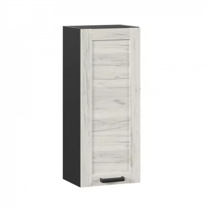 Шкаф кухонный 400 высокий Винченца ЛД 234.420.000.082 Черный Дуб Крафт белый_0