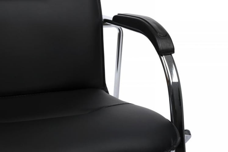 Стул Самба с пластиковыми подлокотниками SMB-03H Хром гальв. Черный_8