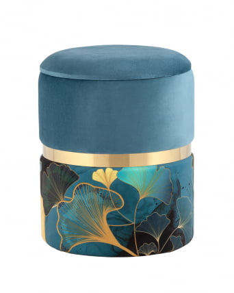 Пуф Кэрри с ящиком велюр Gingko без ножек_0