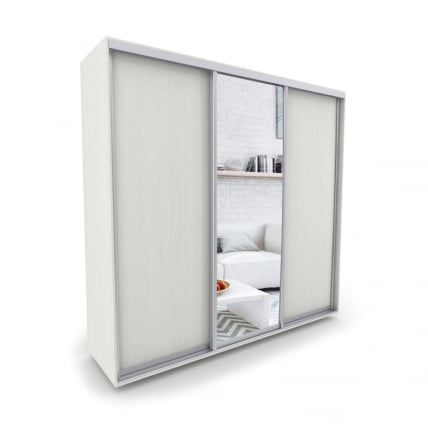 Шкаф-купе 3-х дверный Акцент-Сим ДЗ 1800х600 Выбеленное дерево_0