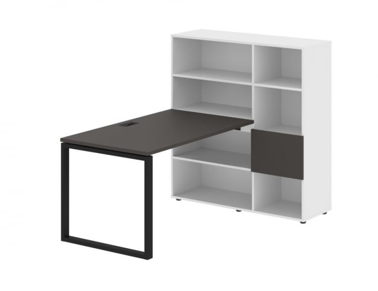 Рабочая станция EDIS EQRST 1213 Мокко Черный Белый_0