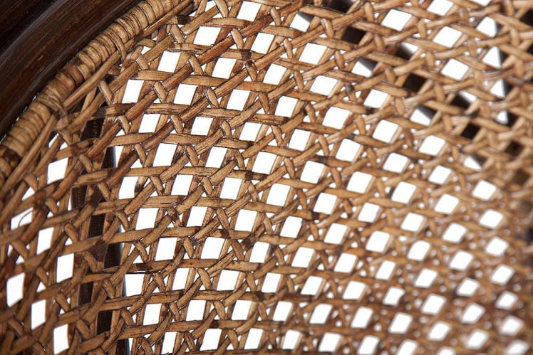 Комплект PELANGI 02/15 ( стол со стеклом + 4 кресла ) [без подушек] ротанг, кресло 65х65х77см, стол диаметр 64х61см, walnut (грецкий орех)_2