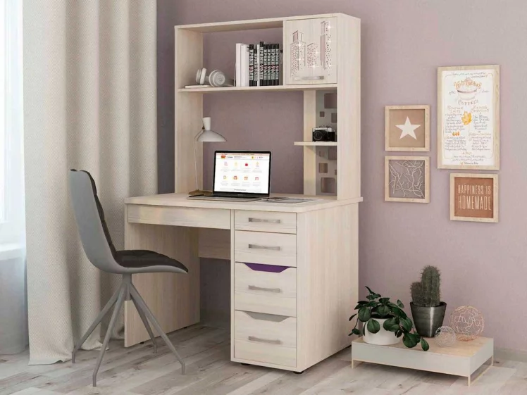 Стол с надстройкой Мегаполис 55.26.1 Сосна Астрид_2