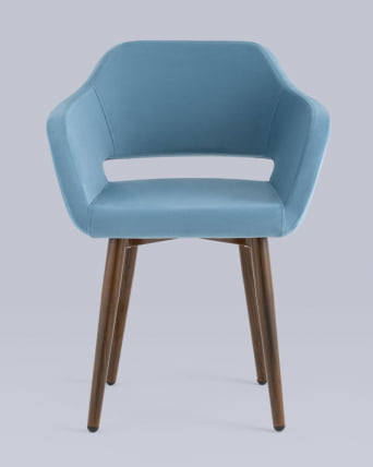 Стул с подлокотниками Саймон велюр Пыльно-голубой_8