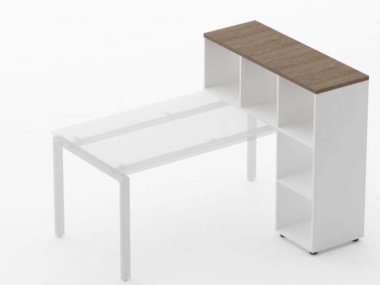 Стеллаж к столу Deka 9.08.12 Дуб Верцаска/Белый_1