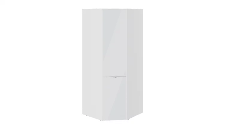 Шкаф угловой со стеклянной дверью Глосс СМ-319.07.311 Белый глянец/Стекло_0