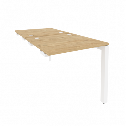 Стол-приставка двойной на П-образном м/к к опорным элем. ONIX O.MP-D.SPR-0.8 Тиквуд Светлый/Белый_0