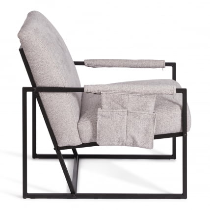 Кресло Charli LUX/Чарли Люкс велюр/букле, VT shape silver, 70х80х82 см_1