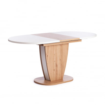 Стол обеденный SATURN ЛДСП, 120-160x80x75,5 см, Дуб Артисан/Белый_7