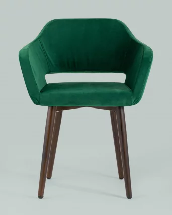 Стул с подлокотниками Саймон велюр Темно-зеленый_3
