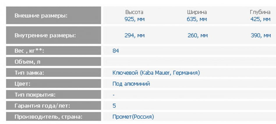 Депозитная ячейка DB-6 DGL_1