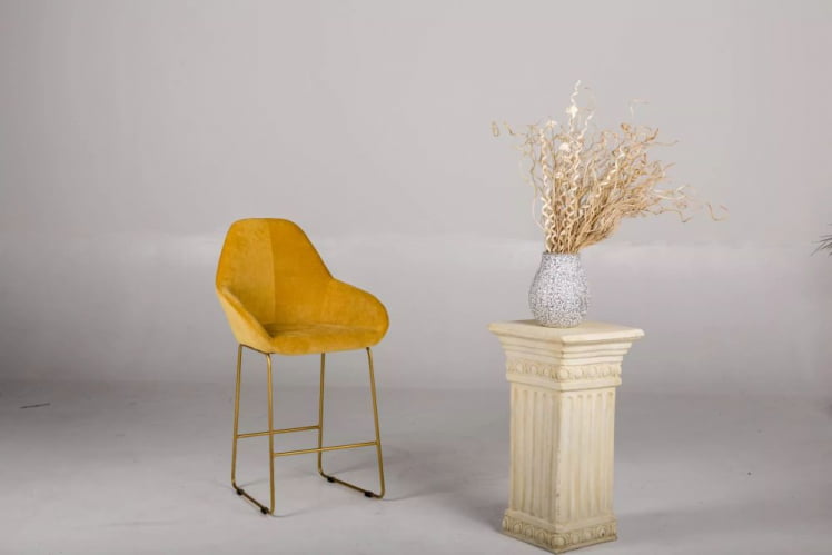 Стул полубарный Kent Блю/Линк Золото_5