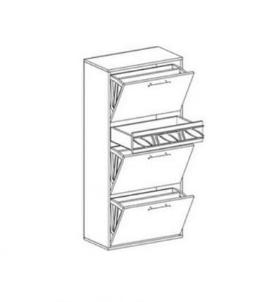 Тумба для обуви Трио 2-24.12 Ясень шимо темный/ясень шимо светлый_3