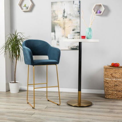 Кресло Бар Oscar Б Diag blue/Линк золото_5