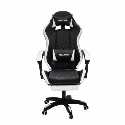 Кресло 892-1 цвет черный/белый с массажем 892-1-black-white-mass_1