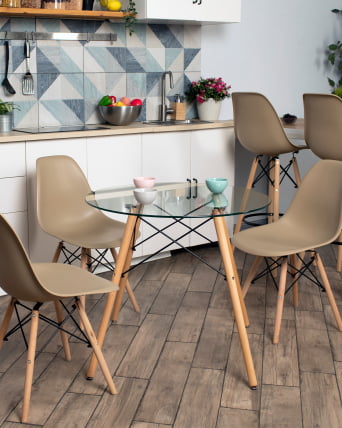 Стул Еамес Стйле ДСВ бежевый (разборный каркас) / Eames Style DSW_4