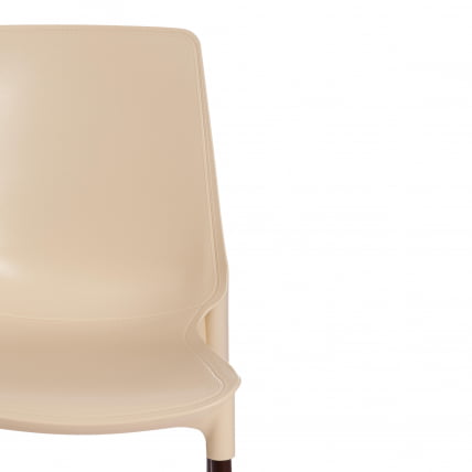 Стул GENIUS (mod 75) металл/пластик, 46x56x84cм, бежевый/коричневые ножки_5