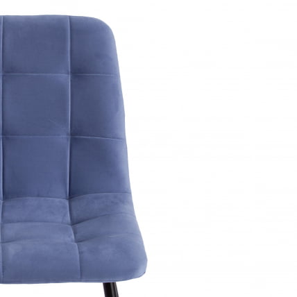 Стул CHILLY MAX Велюр/металл , 45 х 54 х 90 см , серо-голубой/черный_5