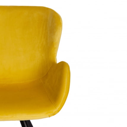 Кресло BOEING ( mod. 9120) / 1 шт. в упаковке металл/вельвет, 42x58x84.5x47см, желтый (HLR 40)/черный_5
