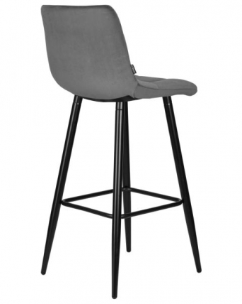 Стул барный DOBRIN NICOLE (черные матовые ножки, темно-серый велюр (108-91)) 2 шт_4