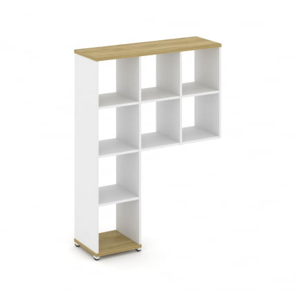 Надставка на стол высокая без наполнения CONCEPT CN.NV-001 Дуб Винченцо Белый бриллиант Белый металл_0