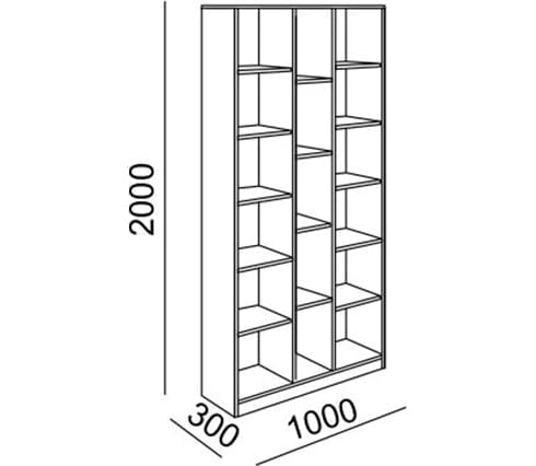 Стеллаж комбинированный Остин Модуль №7 Ясень шимо светлый/белый_2