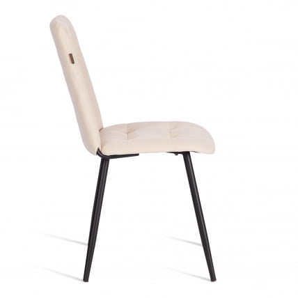 Стул обеденный Asti флок , 47х54х86, молочный, 4_1