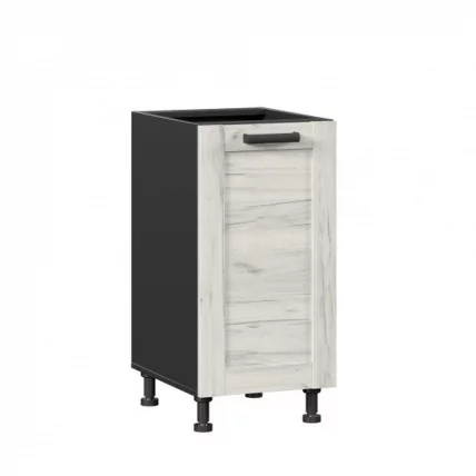 Тумба кухонная 400 Винченца ЛД 234.020.000.049 Черный Дуб Крафт белый_0