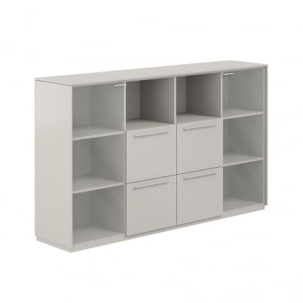 Шкаф средний с ящиками Atlas NZ-0326.GS.GS Серый камень_0