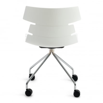 Стул офисный HANSEN (mod. 606-1) Белый/хром_3