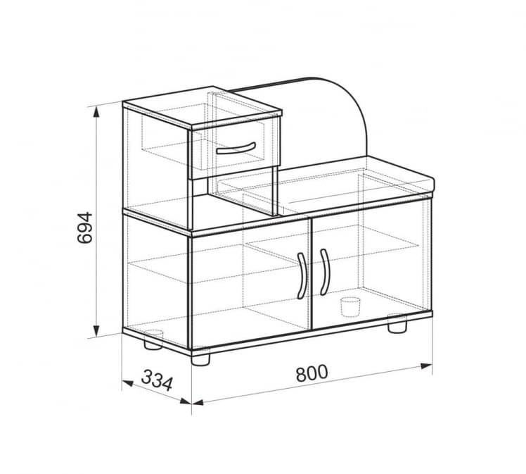 Обувница Аврора Дуб млечный / Венге_76638_2