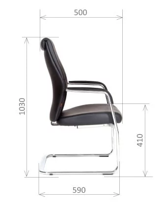 Кресло для посетителя CHAIRMAN VISTA  V Коричневое_2