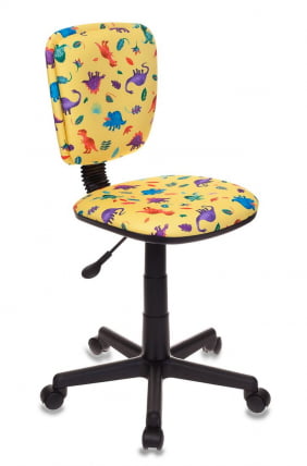 Кресло детское Бюрократ CH-204NX/DINO-Y желтый динозаврики_0